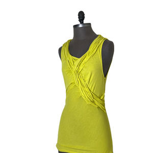 Anthropologie Yellow Sleeveless Blouse Size Medium